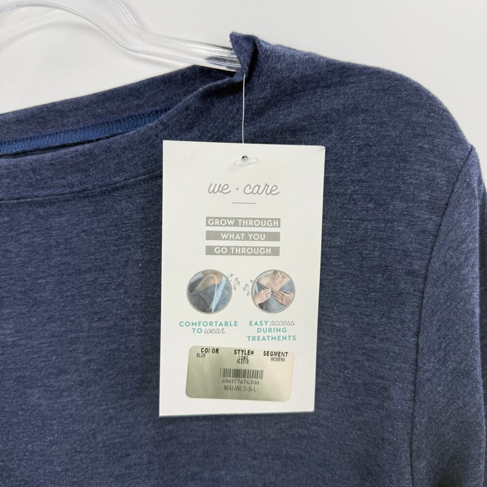 New MAI Surgery Recovery Chemo Port Access Shirt L Snap Closure Long Sleeve - Picture 2 of 10